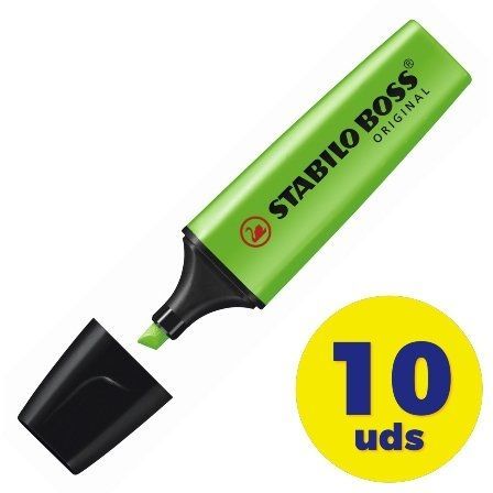 Stabilo STABILO BOSS ORIGINAL Marcadores Fluorescentes Verde (Set de 10) Stabilo STABILO BOSS ORIGINAL Marcadores Fluorescentes Verde (Set de 10)